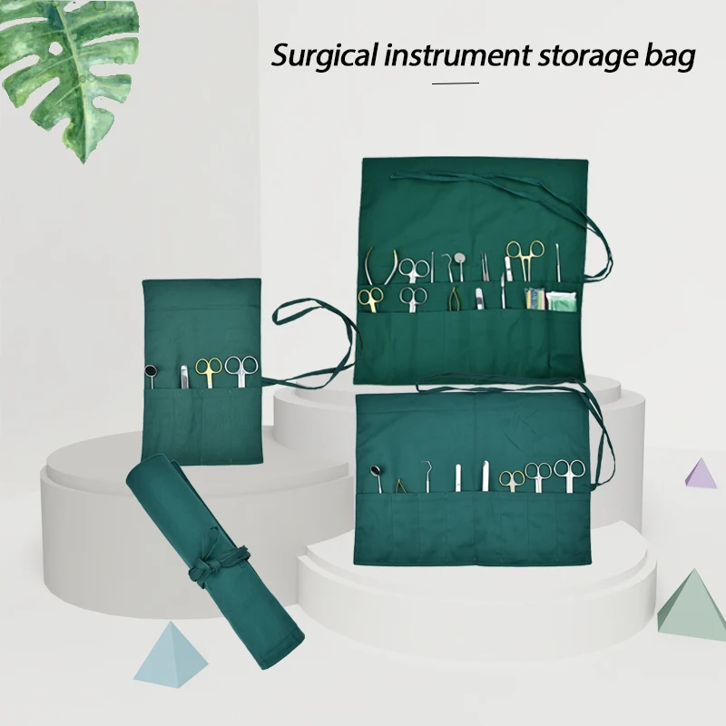 Чанта за медицински инструменти на тъканта, двупластова однорядная двухрядная чанта за стерилизация на хирургически инструменти Чанта за съхранение на обеззаразяване на инструмент