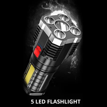 10 Watt LED Супер Ярък Фенерче Многофункционален Акумулаторна Открит Водоустойчив led Прожектор на Далечни разстояния волтова батерия Дисплей COB Light