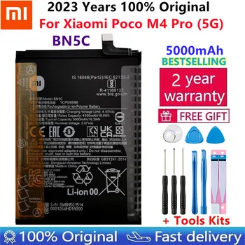 100% Оригинален Нов Висококачествен Xiao Mi BN5C Взаимозаменяеми Батерия За Телефона, Въведете Mi Poco M4 Pro 5G M4pro 5000 mah Батерия Bateria