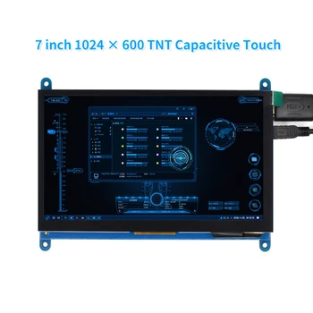 7-инчов капацитивен сензорен модул TFT LCD с резолюция 1024 *600 TNT за Raspberry Pi 3 B +/4b