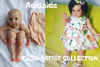 FBBD Artist Collction24inch Вече Раскрашенная Кукла Реборн Бебето Аделаида С Коса, Ръчно изработени В Разглобено Формата на Комплект Кукли За Момичета
