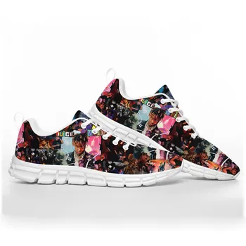Juice Wrld Хип-хоп, Рапърът Спортни обувки Мъжки дамски и юношеските детски маратонки певицата висококачествени Ежедневни обувки за двойки