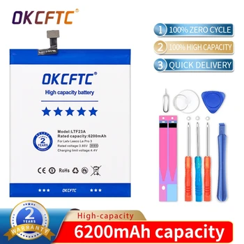 OKCFTC Оригинален Добро качество Истински Батерия LTF23A 6200 mah За Letv LeEco Le Pro 3x720x722x728 Смяна на Батерията