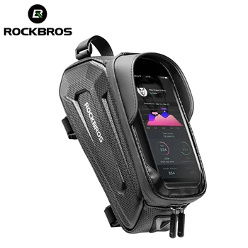 Rockbros официалната велосипедна чанта на Предната чанта за телефон тръба Водоустойчив сензорен екран седельная опаковка 6,5 инчов аксесоари за велосипеди
