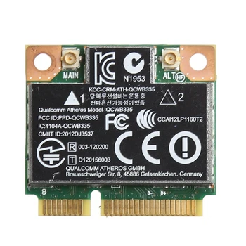 Безжична карта K1AA за HP Atheros QCWB335 AR9565 690019-001 БТ Mini PCI-e-LAN Card, поддръжка на 802.11 a/b/g/n