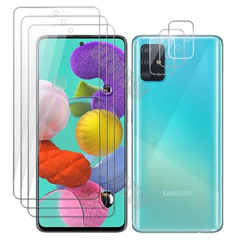 За Samsung Galaxy A51 5G/4G/Galaxy A51 5G UW Фолио За обектива на камерата и Защитен слой от закалено стъкло С пълно покритие