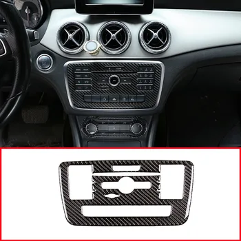 Истинска Стикер За Декорация на CD Централната Конзола на Колата е От Въглеродни Влакна За Mercedes Benz GLA CLA A Class W176 C117 X156 2015-18 Аксесоари