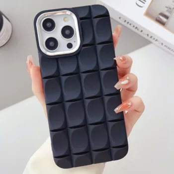 Калъф за телефон под формата на шоколад на блок за iPhone 13 14Pro, мека силиконова защитно делото
