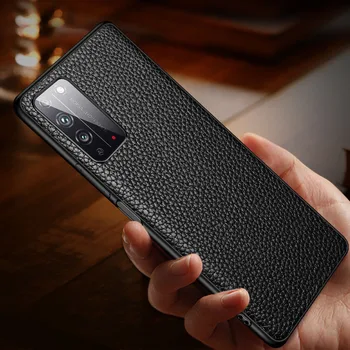 Калъф от естествена кожа за Huawei Honor X10 Луксозен калъф от крокодилска кожа за Честта X10 Max калъф за телефон Capa на Корпуса