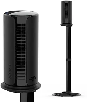 Компактен осцилиращ фен 1S с Подвижна стойка с височина от 40 см, 4-степенна, Черен вентилатор за колички Usb вентилатор Ventilador portatil с възможност за преконфигуриране