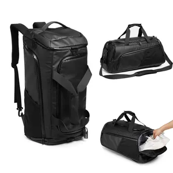 Мъжка спортна чанта с голям капацитет за тренировки, спортна чанта за фитнес, раница, сухи мокри чанти за йога, бизнес пътна чанта с калъф за обувки