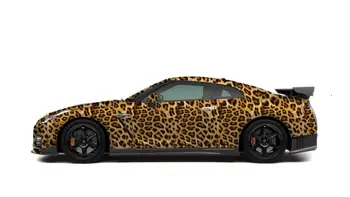 Принт леопард, леопардовый винил камуфлаж с домашен любимец принтом, ролка фолио за автомобил, без въздушни мехурчета, етикети 