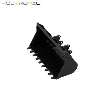 Строителни блокове POLYROYAL технологични детайли 10x18, голяма кофа, черно 8043, 1 бр., развитие на играчка за деца 32030