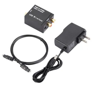 Цифрово-аналогов аудиопреобразователь Поддръжка на Bluetooth оптични влакна Toslink коаксиален сигнал в RCA R/L аудио декодер SPDIF КПР