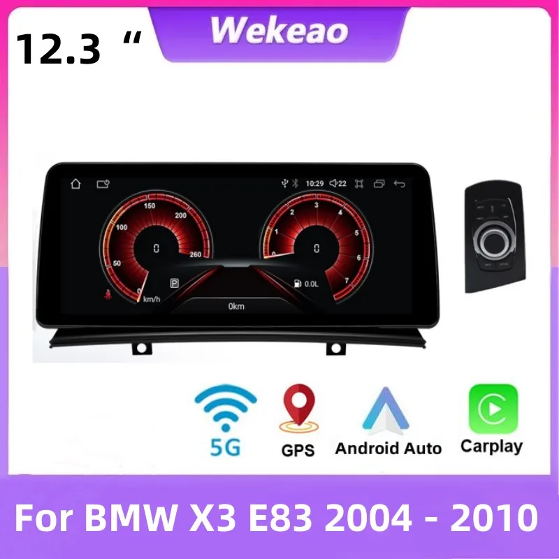 12,3-Инчов Android 12 За BMW X3 E83 2004-2010 Радиото в автомобила Безжичен Carplay Авто Стерео Мултимедиен Плейър IPS Сензорен GPS
