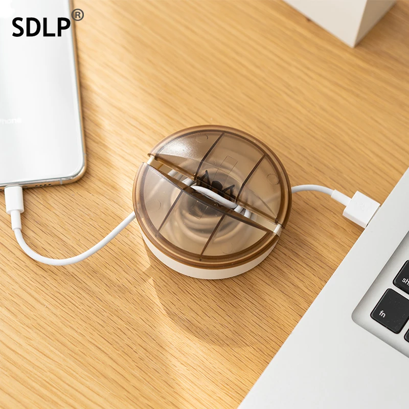 SDLP Открит преносим ABS органайзер за линия за предаване на данни, калъф, зарядно, слушалки, през тел, мениджър, защитна кутия за съхранение с голям капацитет