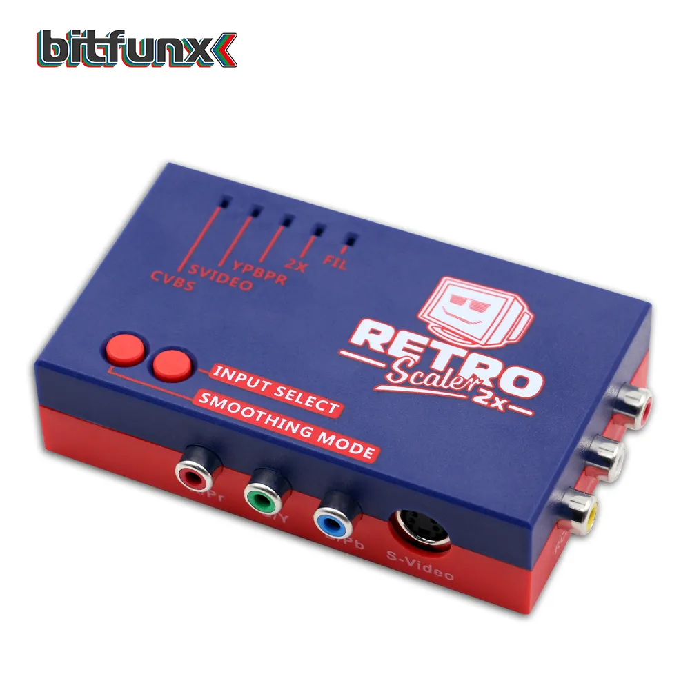 Bitfunx RetroScaler2x A/V и HDMI-съвместим конвертор и удвояването на залога реда за ретро конзоли PS2/N64/NES / Dreamcast / Saturn