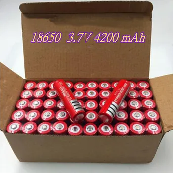 100% нова оригинална батерия 18650 18650 4200 mah 3.7 на В за на led фенер