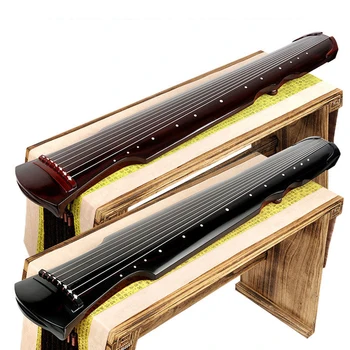 7 Струнен Инструмент Paulownia Guqin 123 см Черен Кафяв Оборудване Guqin Guzheng с Аксесоари Традиционни Китайски Музикални Инструменти