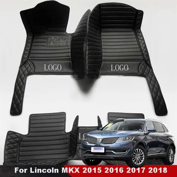 Автомобилни постелки за Lincoln MKX 2015 2016 2017 2018 Автомобилни постелки за пода, кожени подложки за арматурното табло, аксесоари за автостайлинга