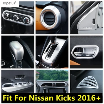 Мат Аксесоари За Nissan Ритници 2016-2021 ABS Централна Таблото Изход ac Панел Кутия Дръжка на Главата на скоростния Отрежете Капак на Купата